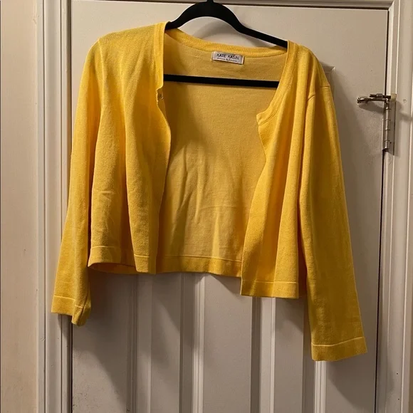Yellow Cardigan Sweater - Picture 1 of 3